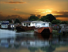 old houseboat